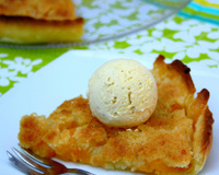 Tarte crumble aux pêches