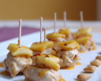 Brochette de volaille aux amandes