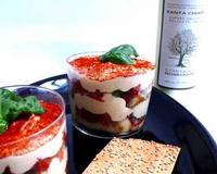 Un jolie tiramisu dans une version salée et estivale....