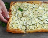 Tarte filo aux courgettes