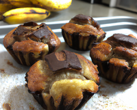 Muffins à la banane au cœur de Nutella faciles
