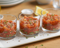 Tartare de tomates fraîches au basilic