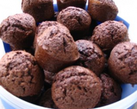 Muffins aux deux chocolats mélangés au délicieux goût de fraise.