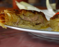 Tarte fine aux pommes et foie gras