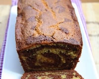 Cake marbré aux deux chocolats