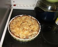 Une tarte originale, en accompagnement avec une salade verte et le dîner est servit.