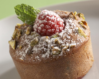 Cake avec Mon dessert de fraises, pistaches et menthe