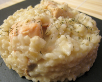 Risotto au saumon frais