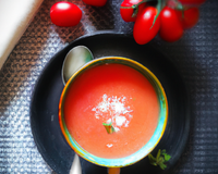 Soupe de tomates et sorbet citron