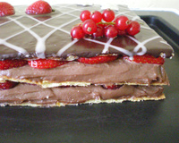 Mille feuilles fraises chocolat