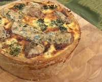 Tarte aux brocolis et Fourme d'Ambert
