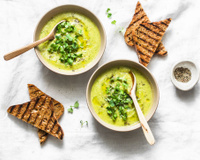 Velouté de courgettes à la Vache qui Rit et aux herbes