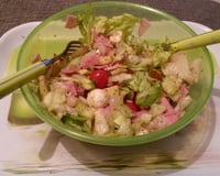 Salade de mozzarella, tomates et pommes fruits