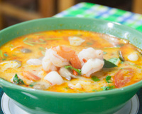 Soupe thaïe aux crevettes au thermomix