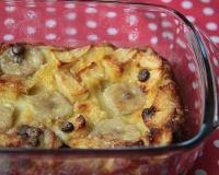 Clafoutis pomme, banane aux pépites de chocolat