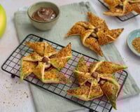 Hélices banane, pralin et pâte à tartiner