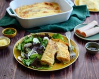 Crêpes à la béchamel et délice de poulet