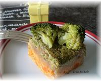 Un flan de brocolis et carottes avec une note sucrée.