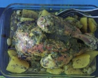 Poulet roti à la marocaine