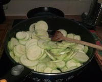 Poêlée de courgettes au comté