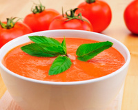 Gaspacho express tomates-basilic