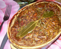 Gâteau aux foies de volaille et escalope de dinde