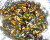 Moules de bouchot cuites au four