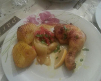 Cuisse de poulet sauce curry