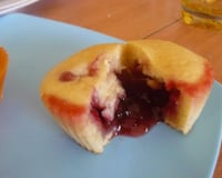 Muffins moelleux à la confiture de fraises