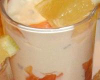 Verrine rafraîchissante au saumon et boursin.