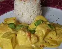 Curry de tofu au lait de coco
