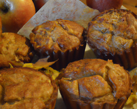 Muffins aux pommes, au miel et à la cannelle