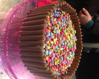 Gâteau d'anniversaire aux bonbons chocolatés