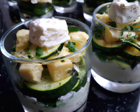Verrine courgette feta