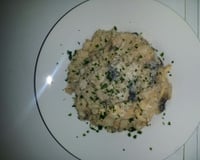 Risotto de poulet aux champignons
