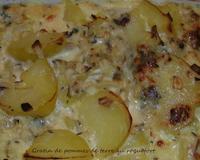 Un bon gratin de pommes de terre au bon goût de roquefort...