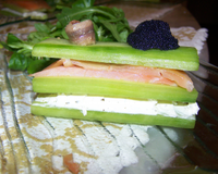 Mille feuilles de concombre