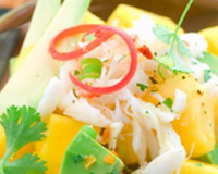 Salade de crabe, avocat et mangue M'les Fruits