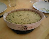 Clafoutis léger de courgettes au roquefort