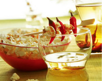 Pop corn aux épices et vodka au poivre et au piment