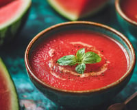Soupe glacée à la pastèque et au melon