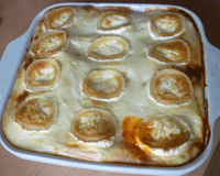 Lasagnes brocolis, saumon, chorizo et chèvre