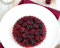 Tatin de cerises & chantilly à l'huile d'olive