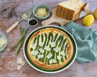 Tarte salée aux asperges vertes et Grana Padano AOP