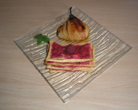 Feuilletés poires framboises