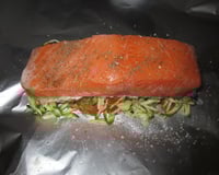 Papillote de saumon courgette et de tomate