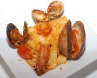 Pâtes aux fruits de mers et à la Poutargue