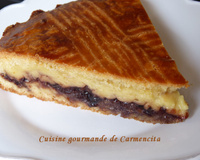 Gâteau basque à la confiture de cerise noire et crème pâtissière