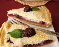 Tarte ricotta-cerises