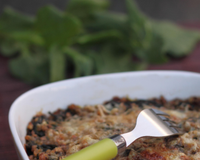 Gratin de tétragone à la crème d'épeautre et au comté